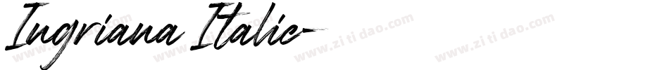 Ingriana Italic字体转换